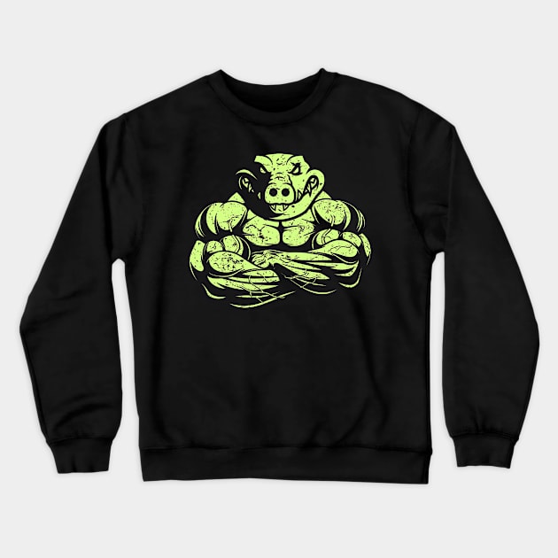 Muscle Croc Crewneck Sweatshirt by Mila46